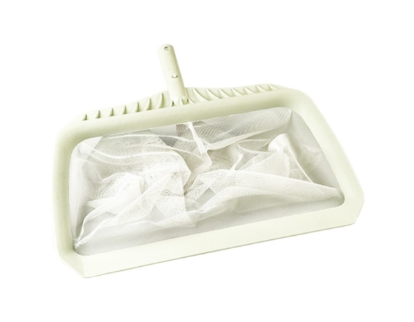 Bodenkescher tief, massiver Rahmen, weiss